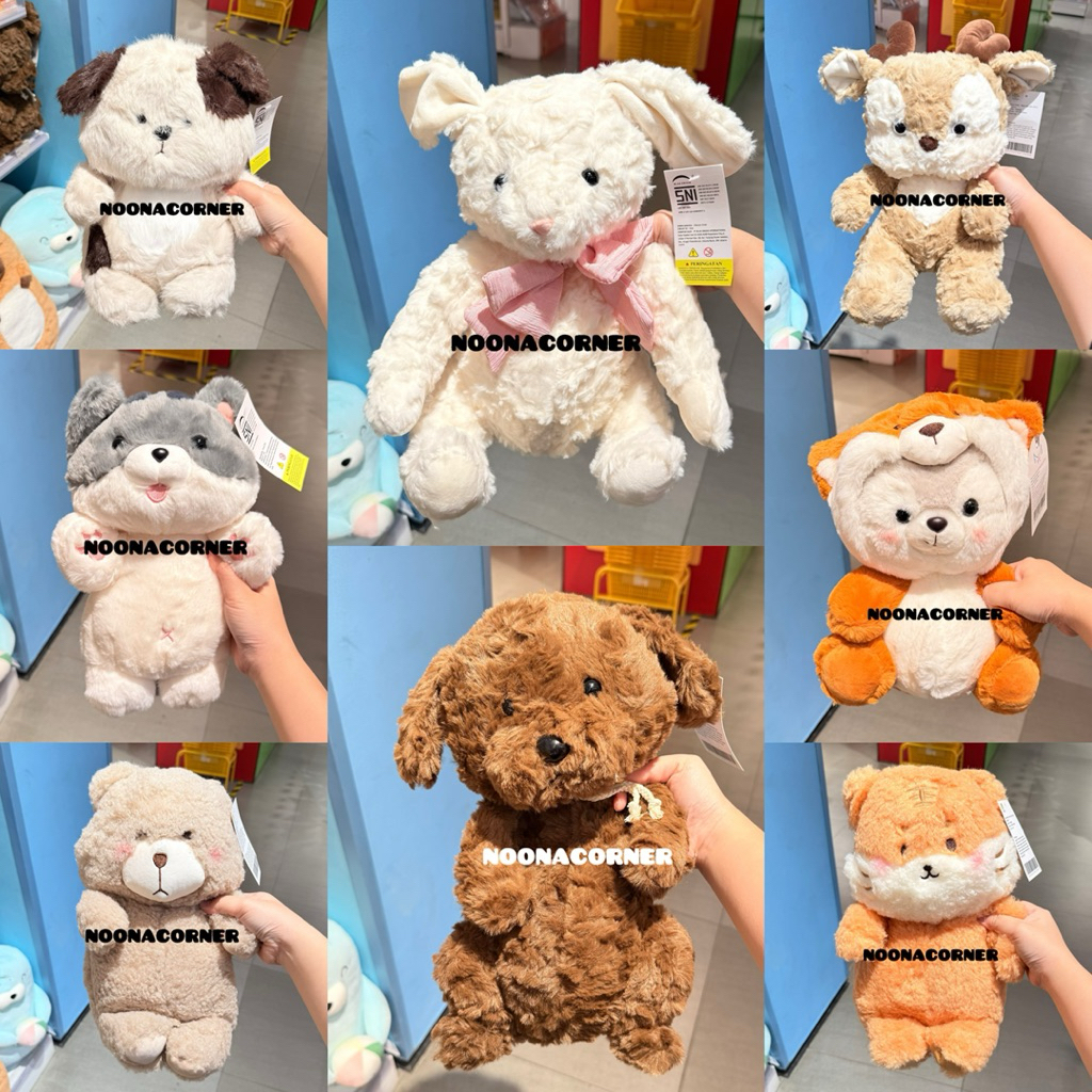 Ohsome x Aihao ‼️ Boneka Lembut Animal Jellycat Series (30cm / 35cm) Bunny / Tiger / Teddy Bear / Ki