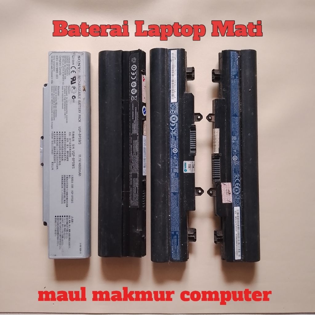 Batre Baterai Battery Batere Laptop Bekas Rusak Drop Mati Merk Random Harga Per Batang Ramadhan Rama