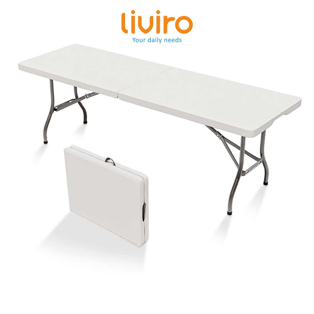 Liviro Meja Lipat Koper Meja Jualan Jumbo Serbaguna Portable Folding Table Outdoor Indoor