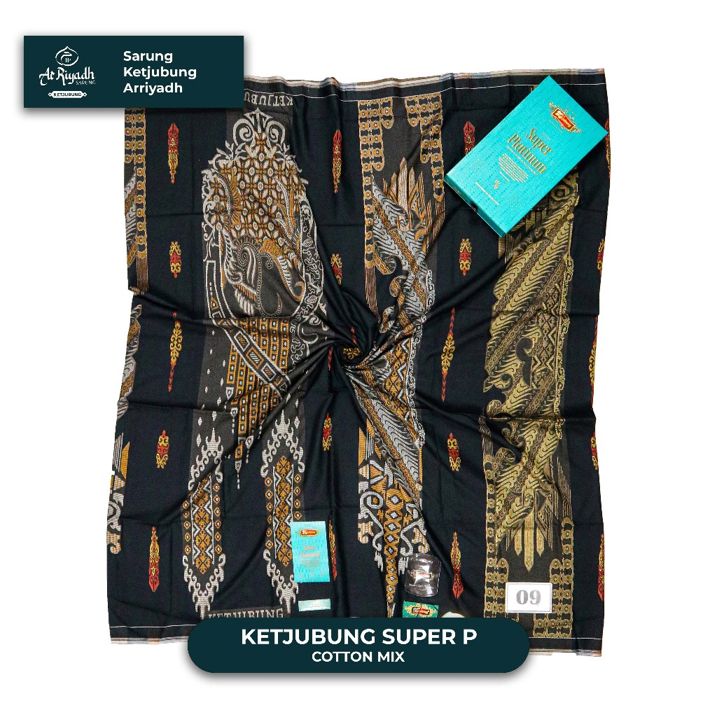 Sarung KETJUBUNG Super Platinum GOLD Variant Hitam Putih Warna Motif JGS JSB JSI Cakep