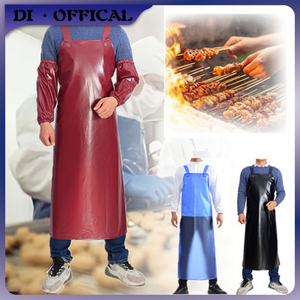 Celemek Masak Anti Air Dan Minyak Celemek Waterproof Celemek Anti Air Celemek PVC Celemek Dapur Cele