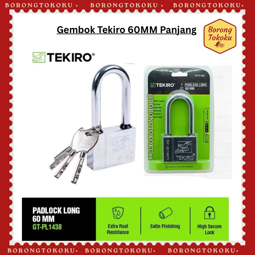 Tekiro Gembok 60 MM Panjang / Gembok Tekiro 60 MM Pendek