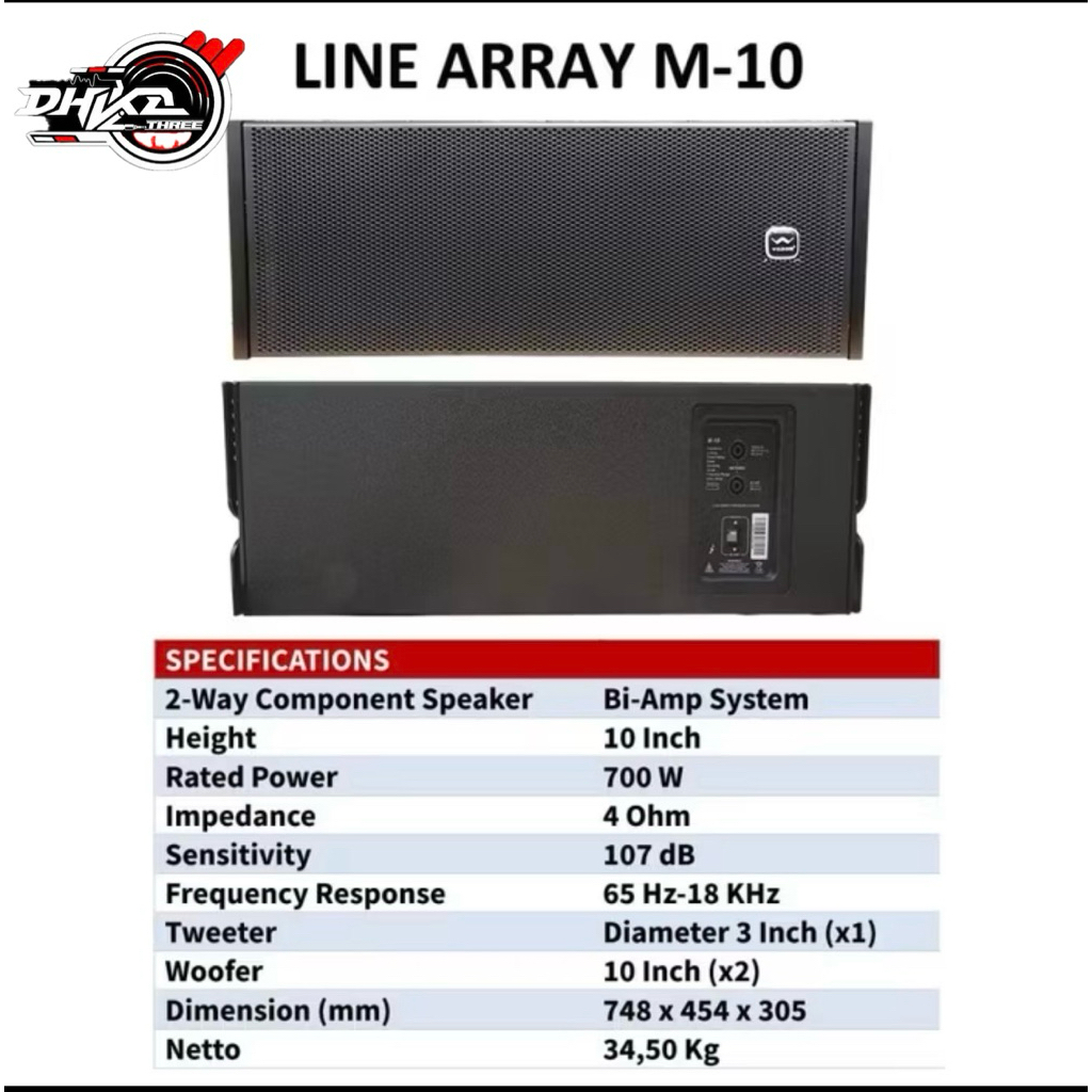 LINE ARRAY WISDOM M10 2x10 Inch Original / Line Array Wisdom M10 2x10 inch Original / line array wis