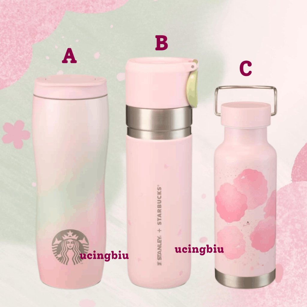 STARBUCKS Nap Under The Willow Pink Pastel Spring 2026 Stainless Steel Tumbler Collection
