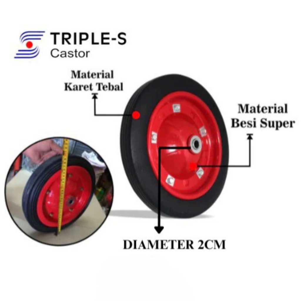 TRIPLE - S RODA GEROBAK PASIR DORONG BAN MATI SORONG MODEL ARTCO