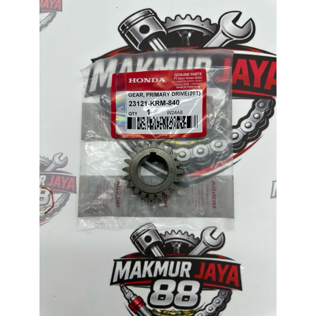 "23121-KRM-840" GEAR PRIMARY DRIVE GIGI PRIMER HONDA CRF150L CBVERZA150 MEGAPRO NEW, VERZA150