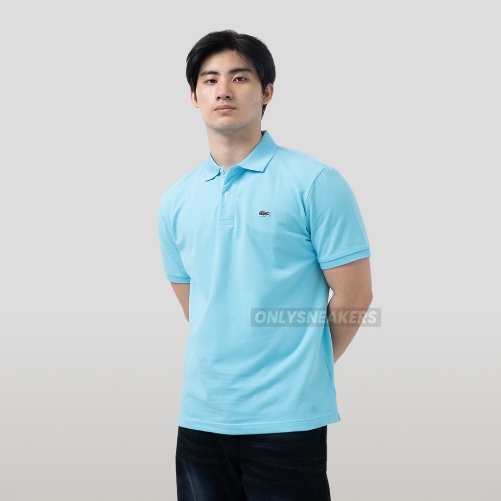 LACOSTE CLASSIC FIT COTTON PIQUE POLO SHIRT LIGHT BLUE