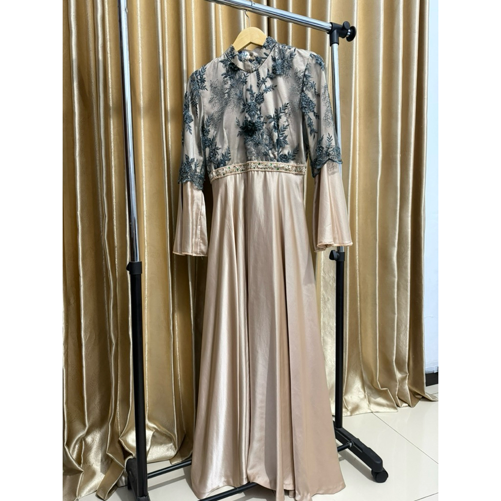 Gamis Satin Bordir Elegance