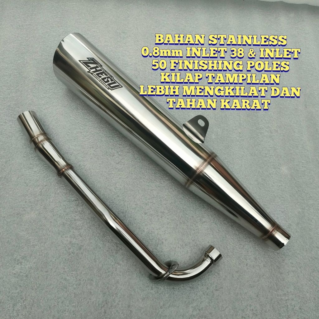 Knalpot Standar Racing Bebek Honda Kharisma Supra X 125 Supra Fit Supra x 110 OLD Wave 125 Original 
