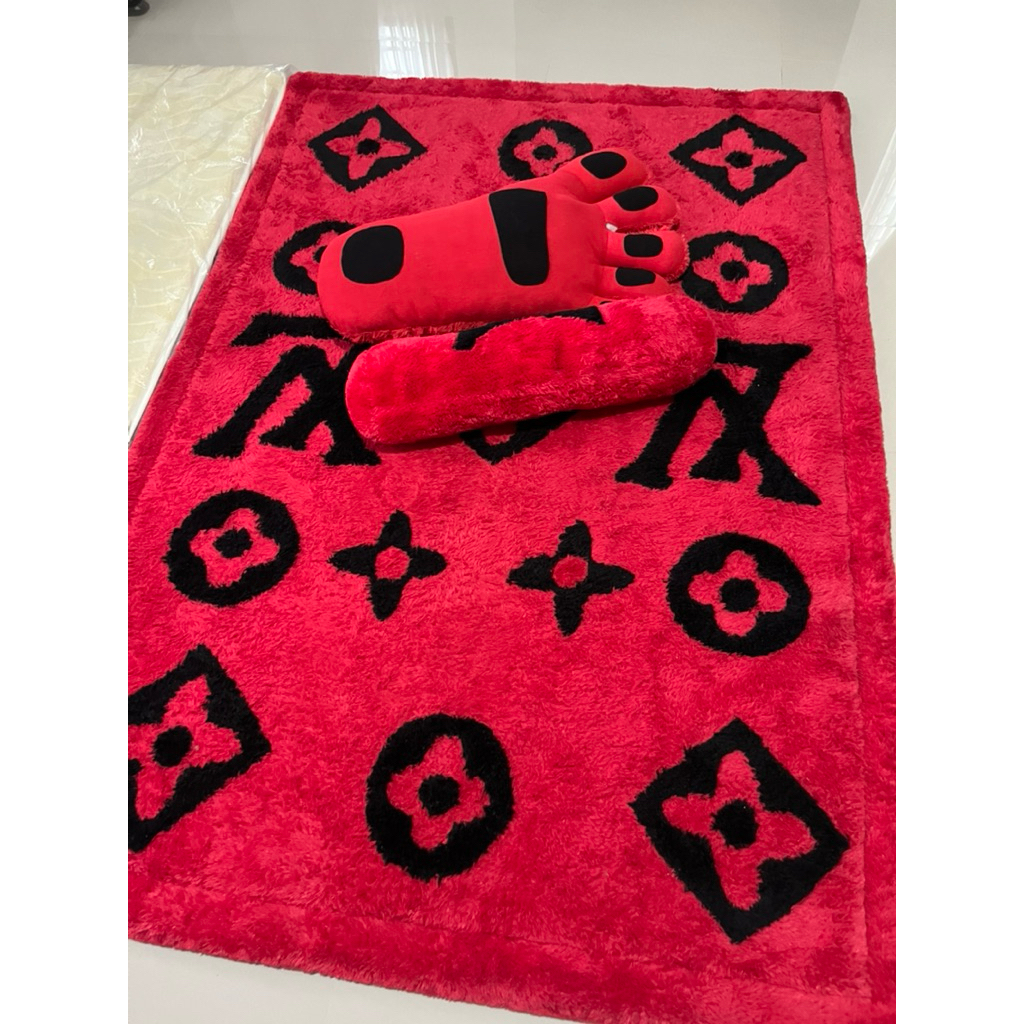 karpet rafsur kasur + 2 bantal