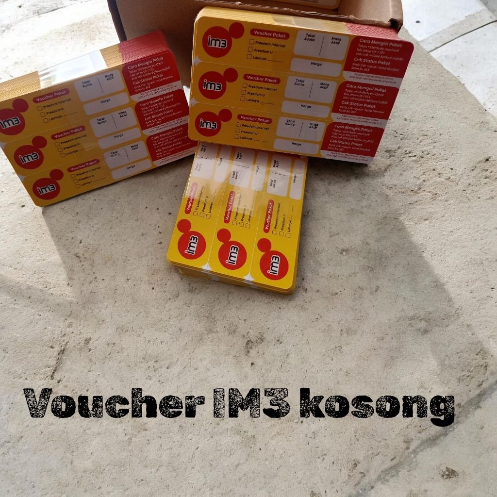 VOUCHER IM3 KOSONG VIM3 INTERNET BAHAN INJECT KUOTA INTERNET