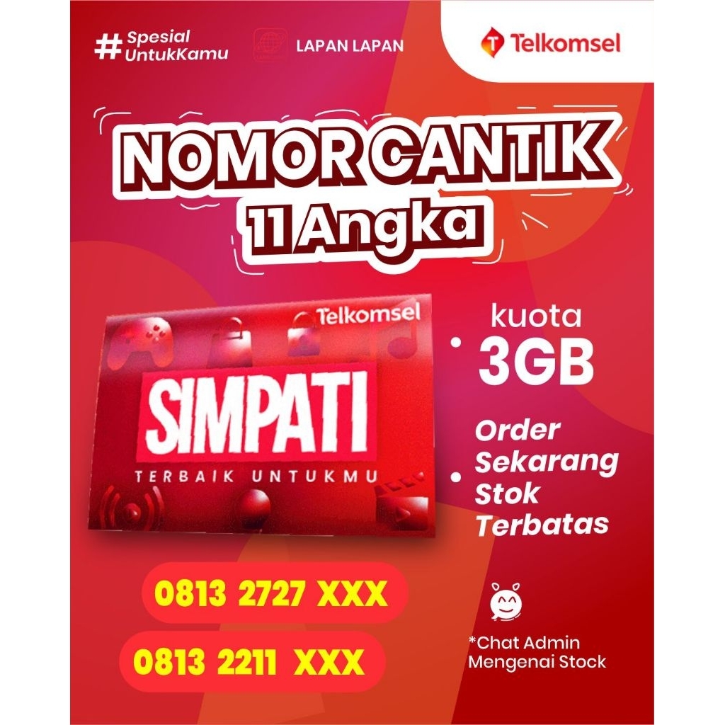 PERDANA SIMPATI KUOTA 3GB 11 DIGIT