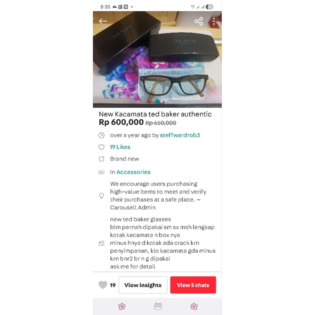 kaca mata ted baker auth