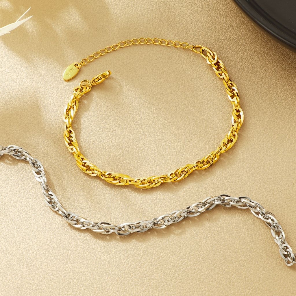 D3 gelang sisik naga mewah titanium asli