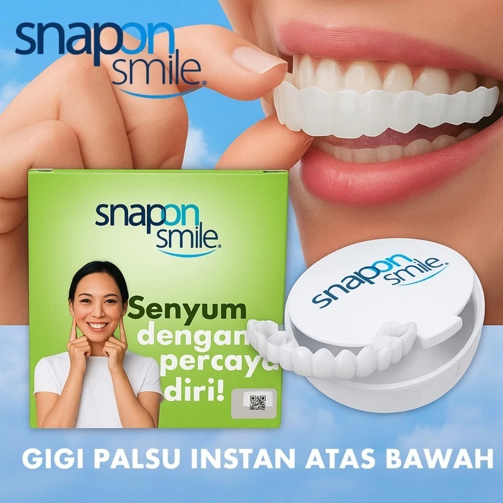 Snap On Smile Gigi Palsu Set Atas Bawah Perawatan Kesehatan Gigi Palsu Renggang