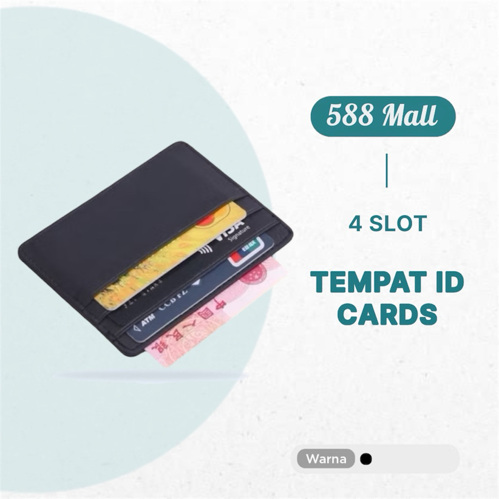 588 Mall Dompet Mini Tempat ID CARD Smart Slim Wallet Credit Card Holder