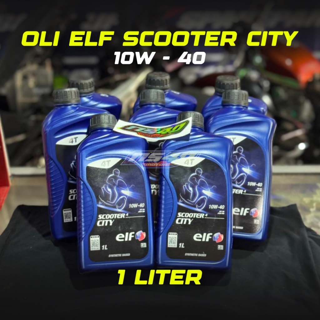 ELF Scooter 4 City 10W-40 0,8L 1L Synthetic - Oli Mesin Matic Beat Scoopy Vario PCX ADV Stylo Nmax A