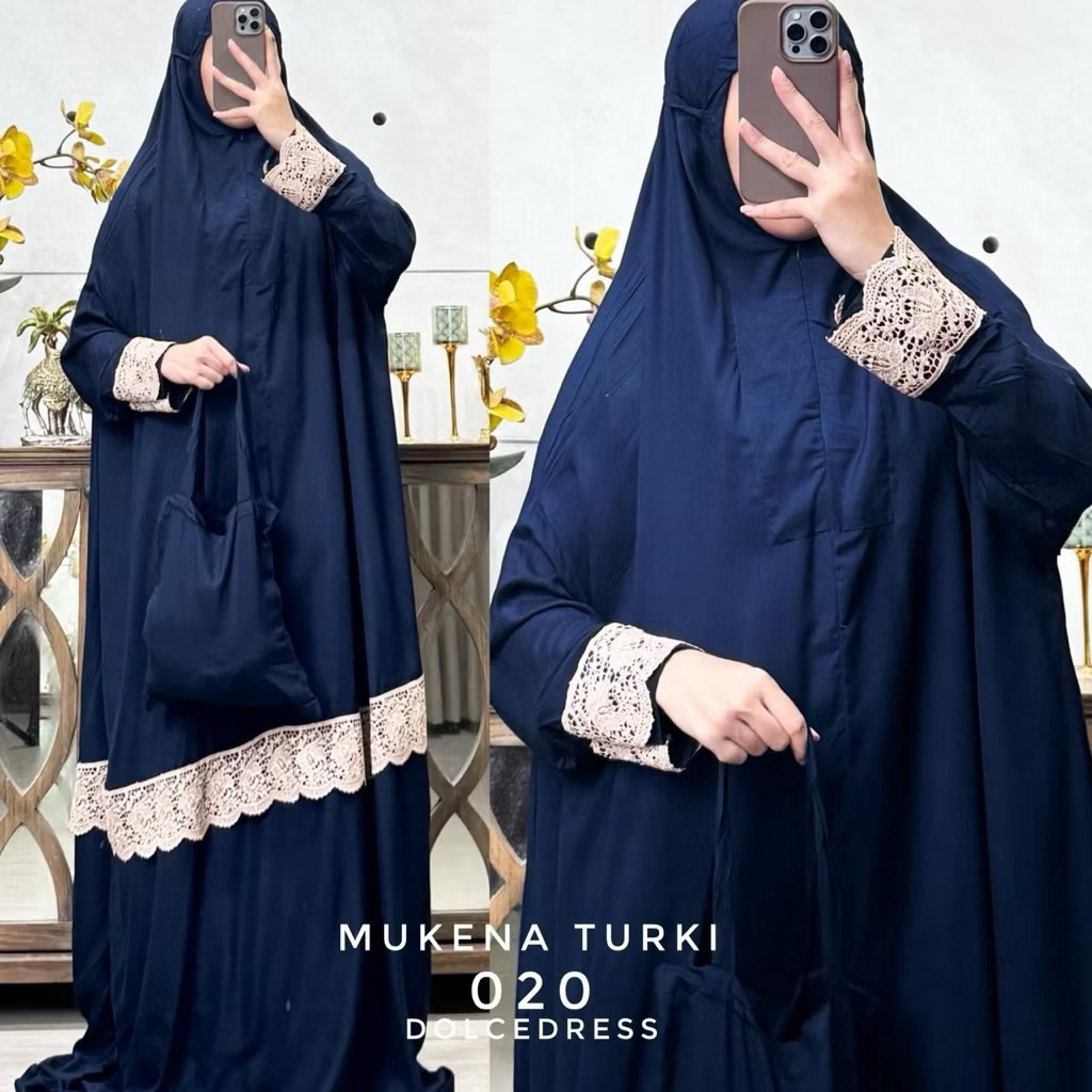 mukena terusan turki Rayon twill jumbo