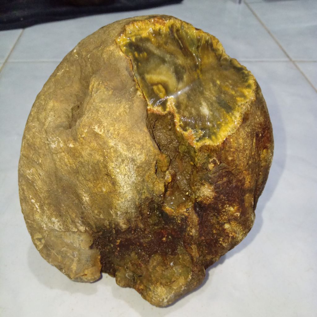 Natural Batu Akik Motif Bulu Monyet Antik Unik Langka