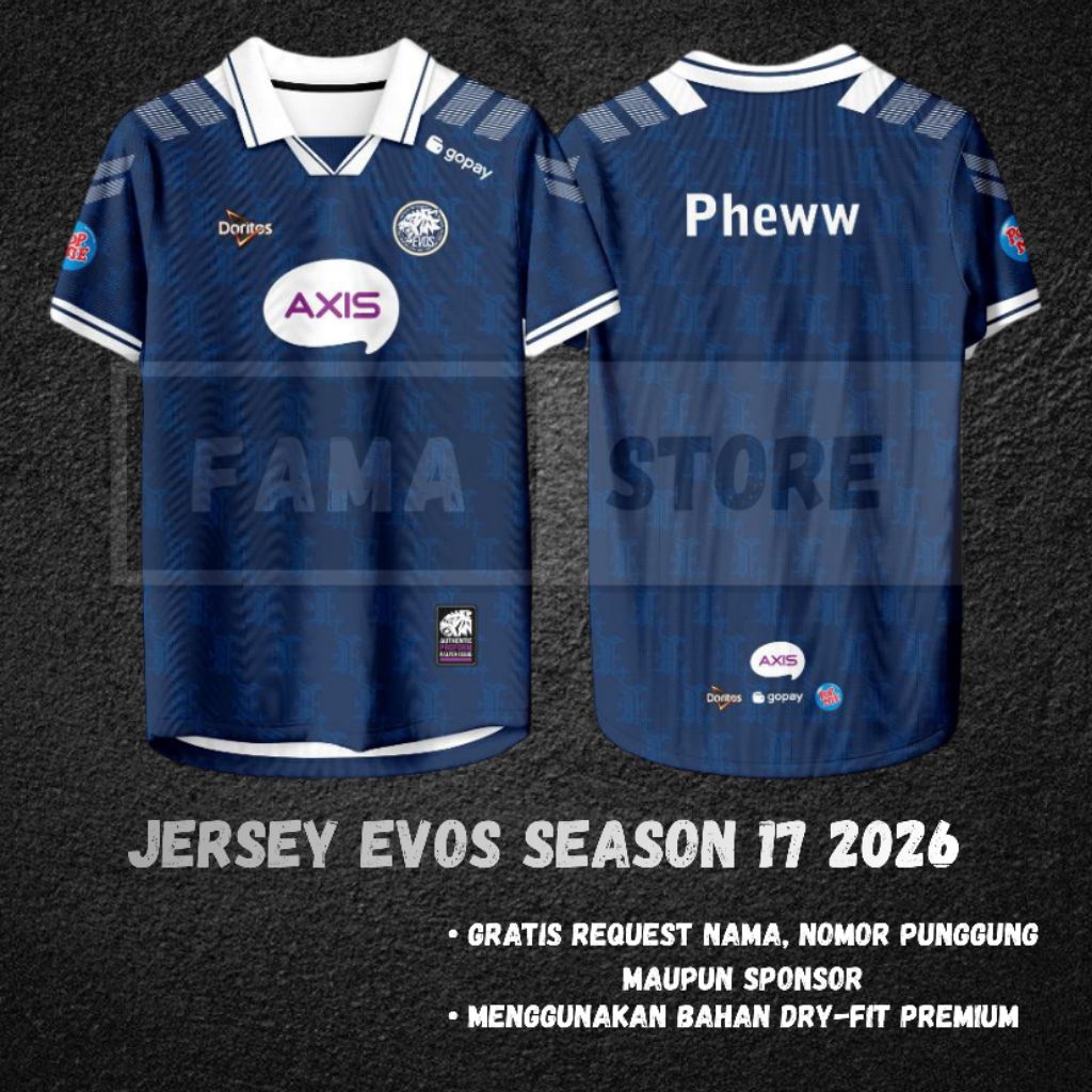 JERSEY KAOS EVOS SEASON 17 2026 TERBARU FULL PRINTING