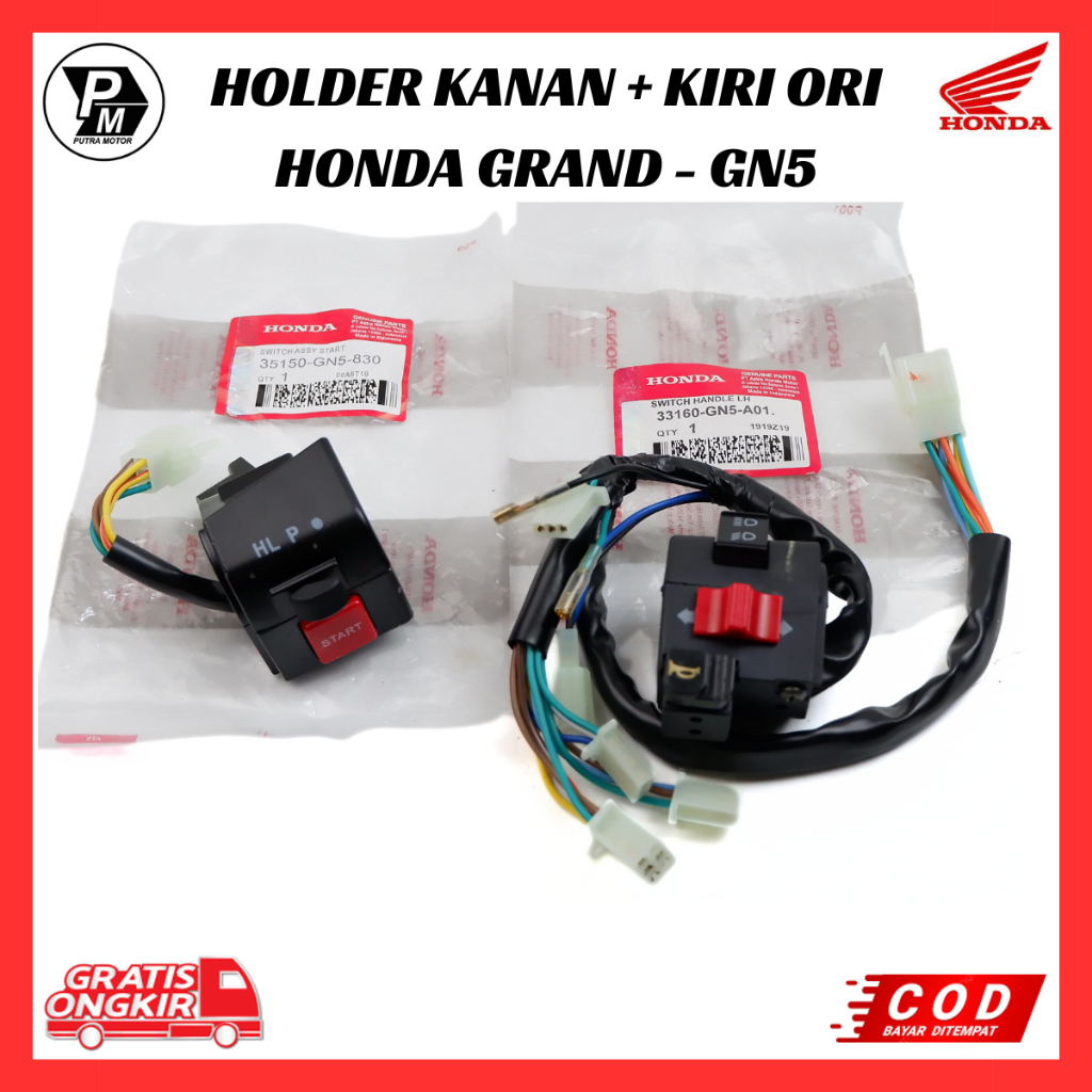 Saklar Honda Grand Ori / Holder Kanan + Kiri Honda Astrea Grand / Astrea Impressa Original - GN5