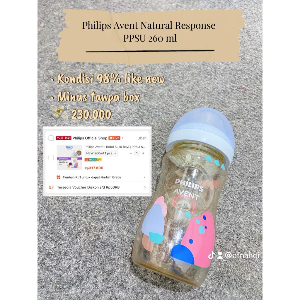 Philips Avent PPSU Natural Response 260 ml