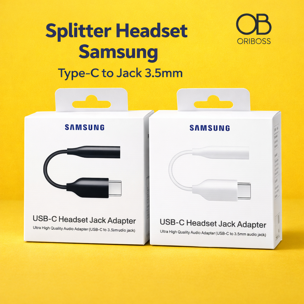Converter Splitter Headset Type C Original Samsung Universal bisa untuk semua merk hp ( OPEN MIC )