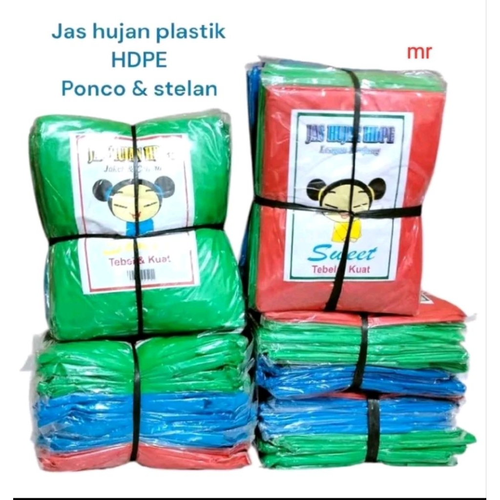 Jas Hujan Setelan Ponco Tebal dan Kuat Model SWEET