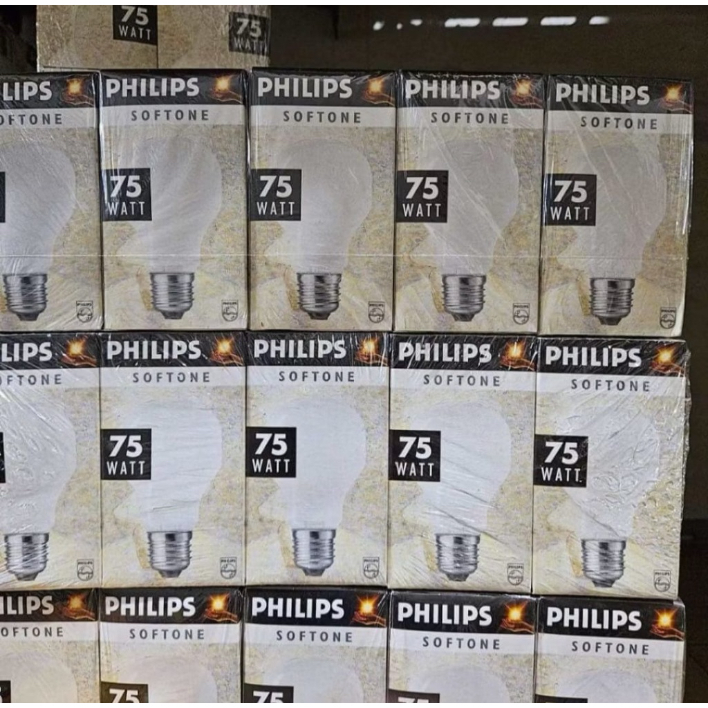Bohlam Pijar Susu Softone 75 Watt Philips CAHAYA KUNING