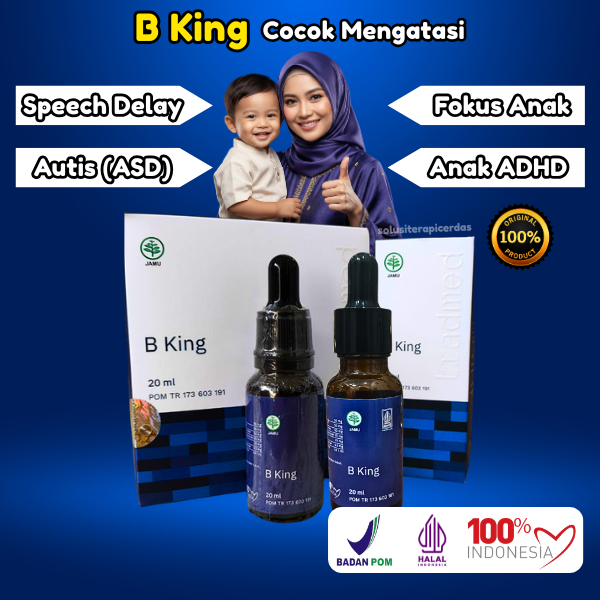 BKING Vitamin Anak Paket 2 Botol Untuk Nutrisi Kecerdasan Otak Si Kecil & Daya Tahan Tubuh