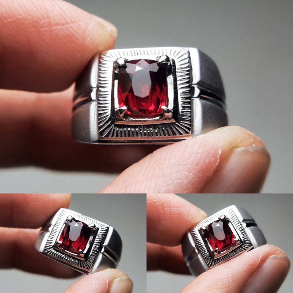 Natural Rhodolite Garnet Batu Merah Keunguan Batu Permata Ruby Sapphire Safir Emerald Jamrud Zamrud