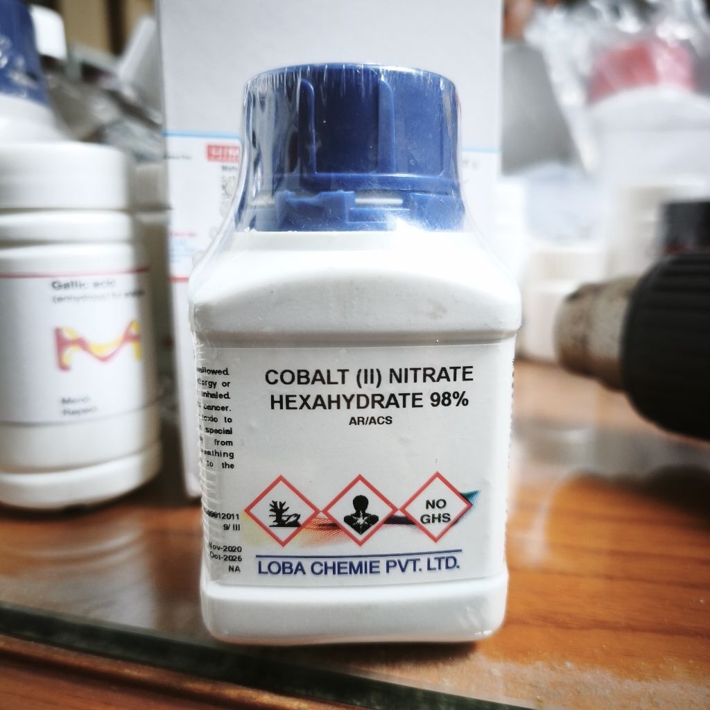Cobalt II nitrat hexahydrate 98% AR Loba Chemie repack 10g
