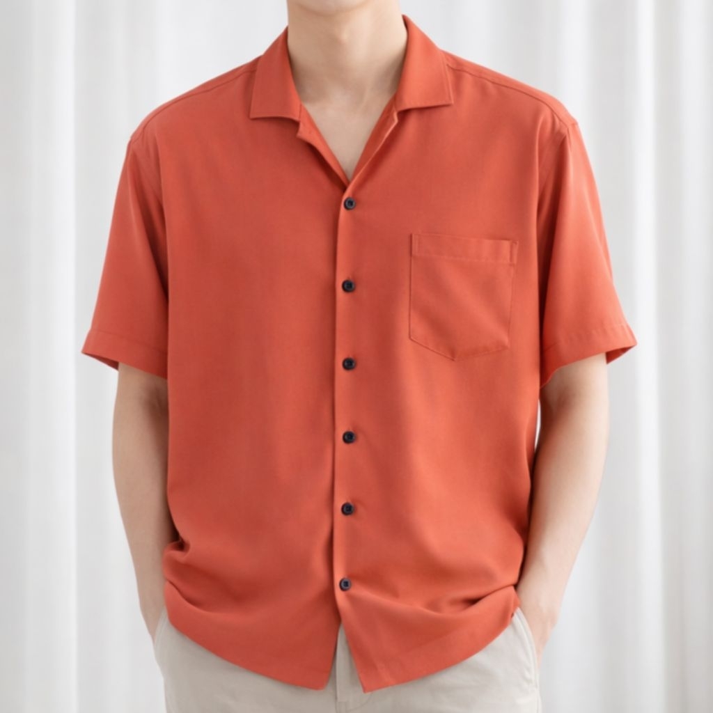 Kemeja Pria Hawai Keren Outfit Cowok Terbaru Katun Rayon