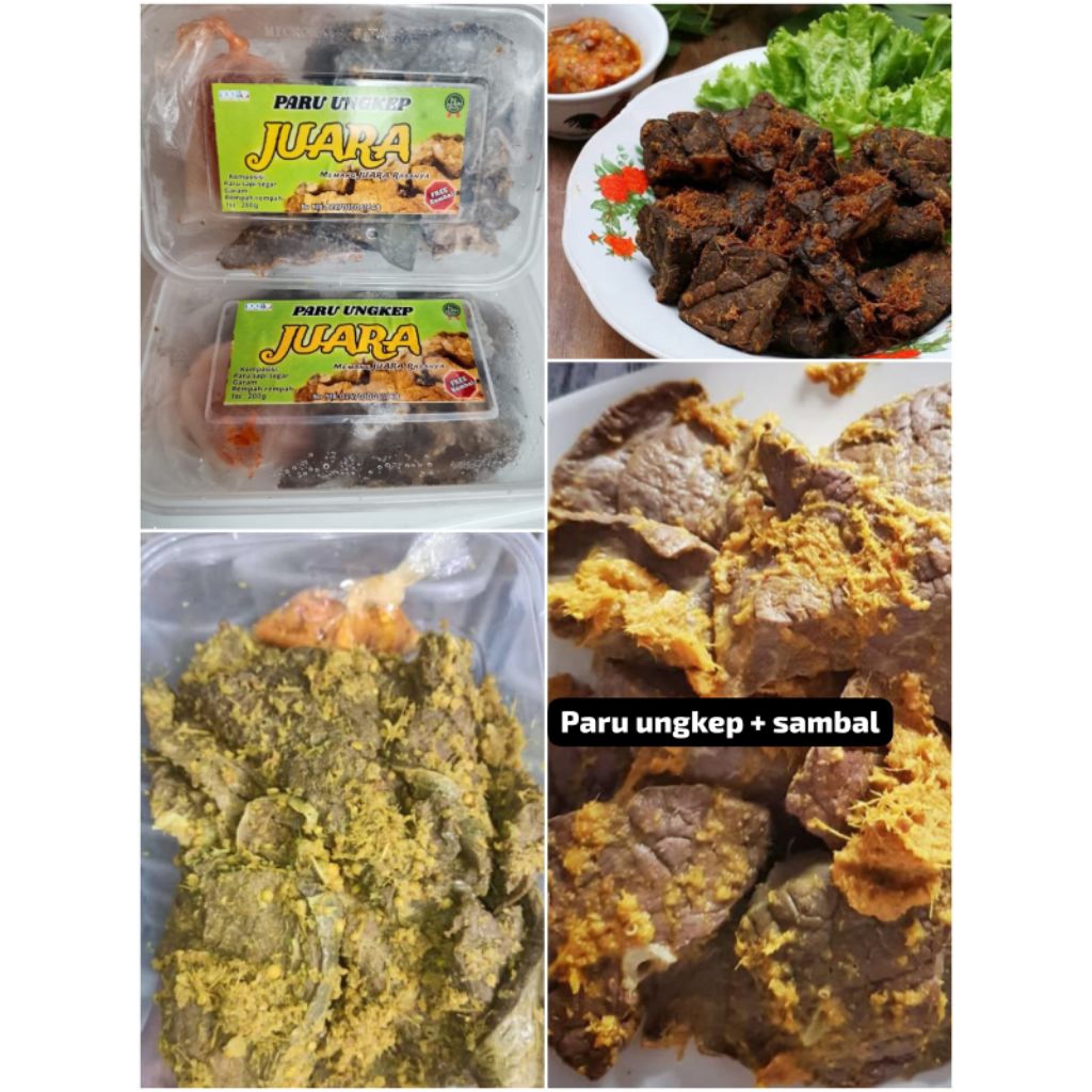 Paru | Paru sapi ungkep | Paru Ungkep +-200 gram plus sambal