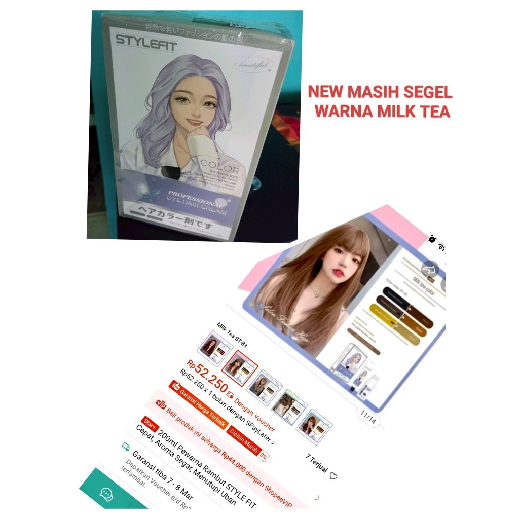 STYLE FIT PEWARNA RAMBUT WARNA MILK TEA