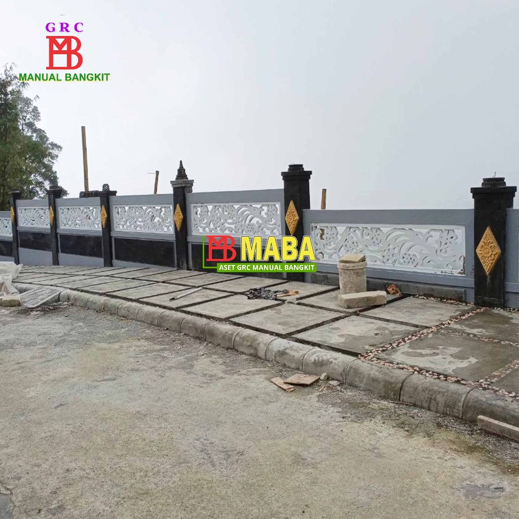 GRC Krawangan Motif Bunga Klasik Pagar Rumah