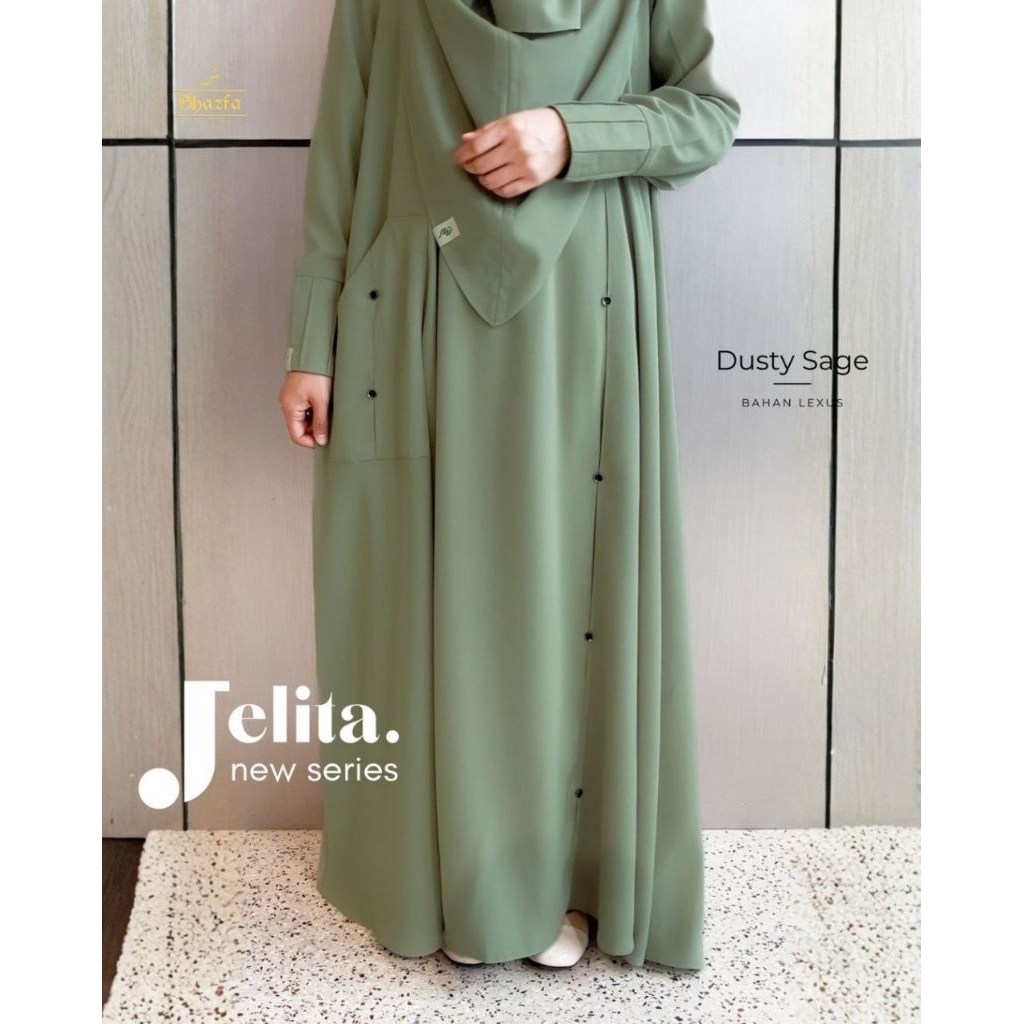 gamia jelita set fk jumbo by shazfa | gamis wanita syari set hijab