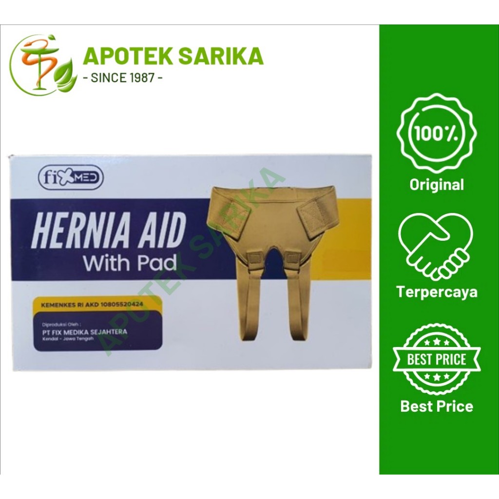 Fixmed Hernia Aid With Pad Alat Penyangga Hernia Celana Hernia