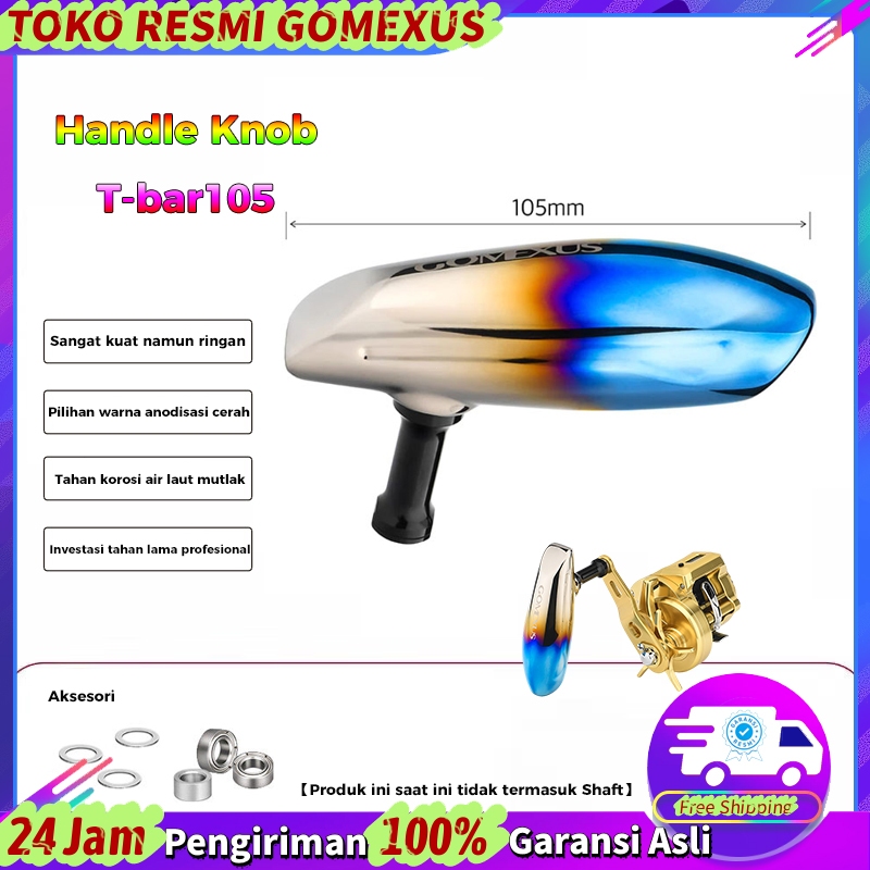 Gomexus 105mm Saltwater Type T-Bar Titanium Handle Knob Digunakan Untuk Shimano Ocea Conquest Sarago