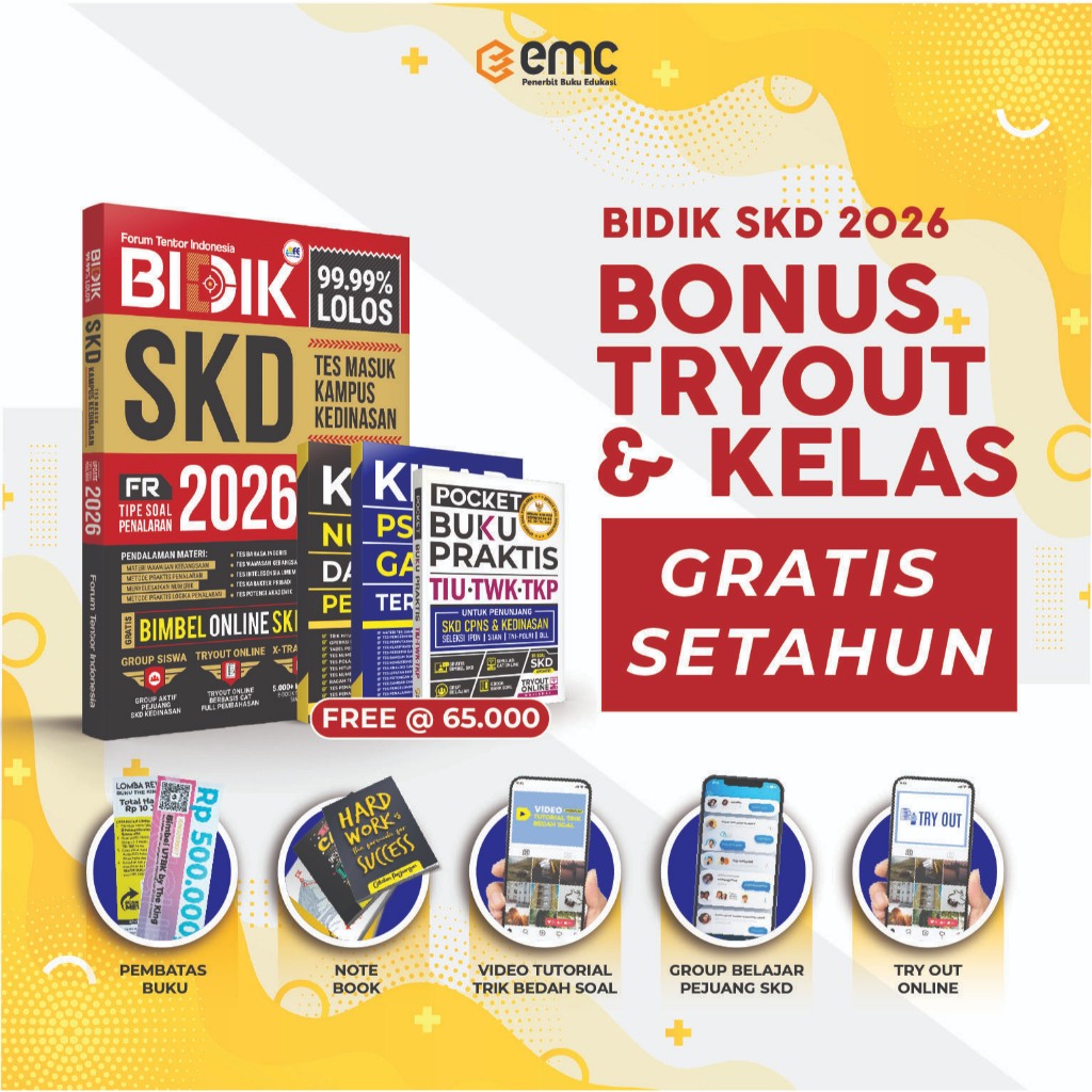 EMC Buku Skd Kedinasan 2026 Bidik 99,99% Lolos Skd Kedinasan 2026