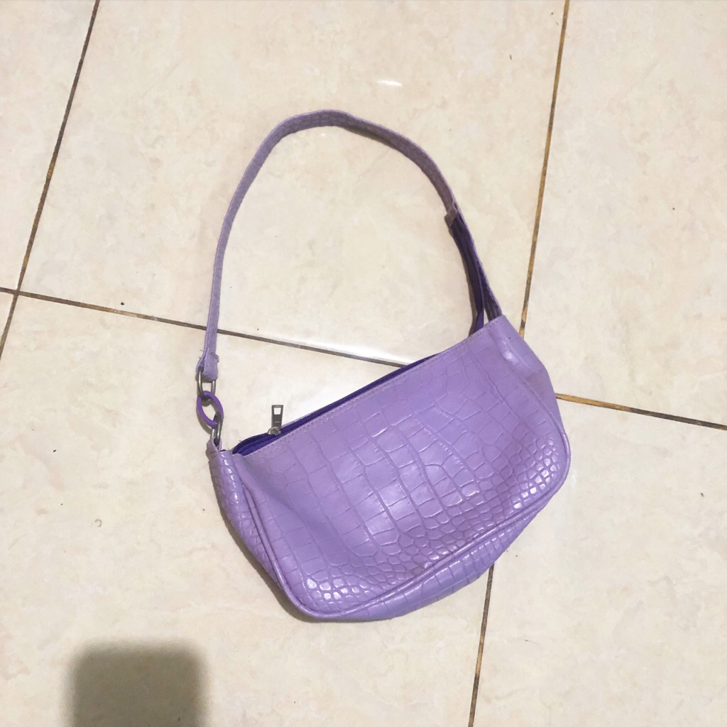 pl preloved tas lilac shoulder bag ungu