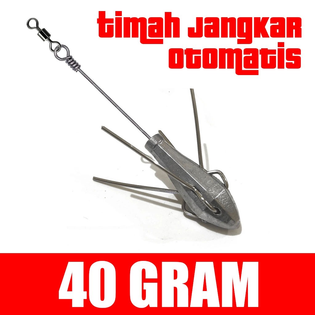 Timah Jangkar Otomatis Anti Nyangkut Pemberat Bandul Pancing Spider Sinker Untuk Memancing