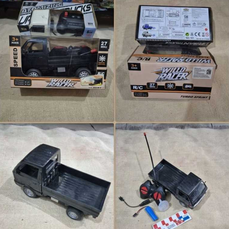 Mainan Anak anak Mobil Romet truk kecil dengan batre yang cahs, remot control,berasap dari uap air