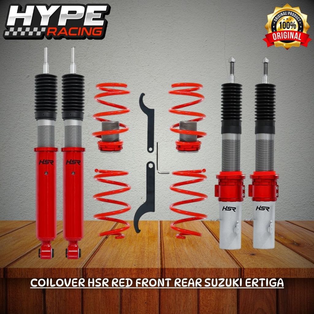 (1 SET) COILOVER DEPAN / BELAKANG UNTUK MOBIL SUZUKI ERTIGA , EMPUK & NYAMAN
