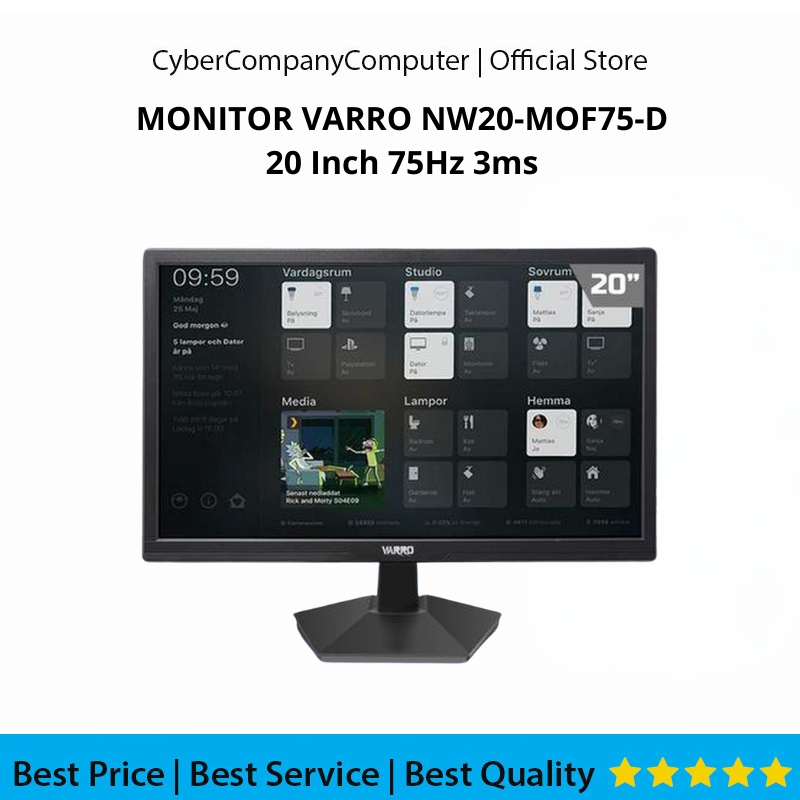 MONITOR LED VARRO NW20-MOF75-D 75 Hz 3ms Hdmi Vga 20 Inch - Monitor PC Varro 20 Inch NW20-MOF75-D  (