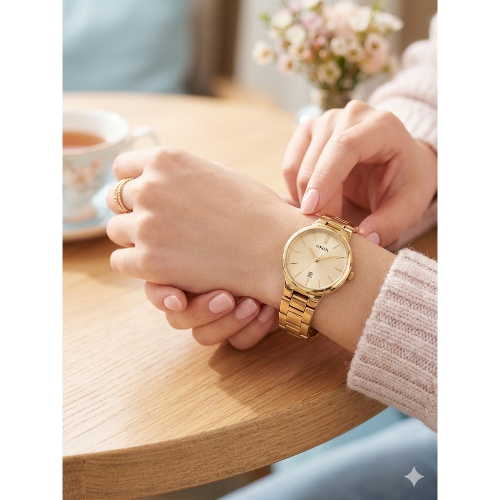 jam tangan fosil wanita elegant