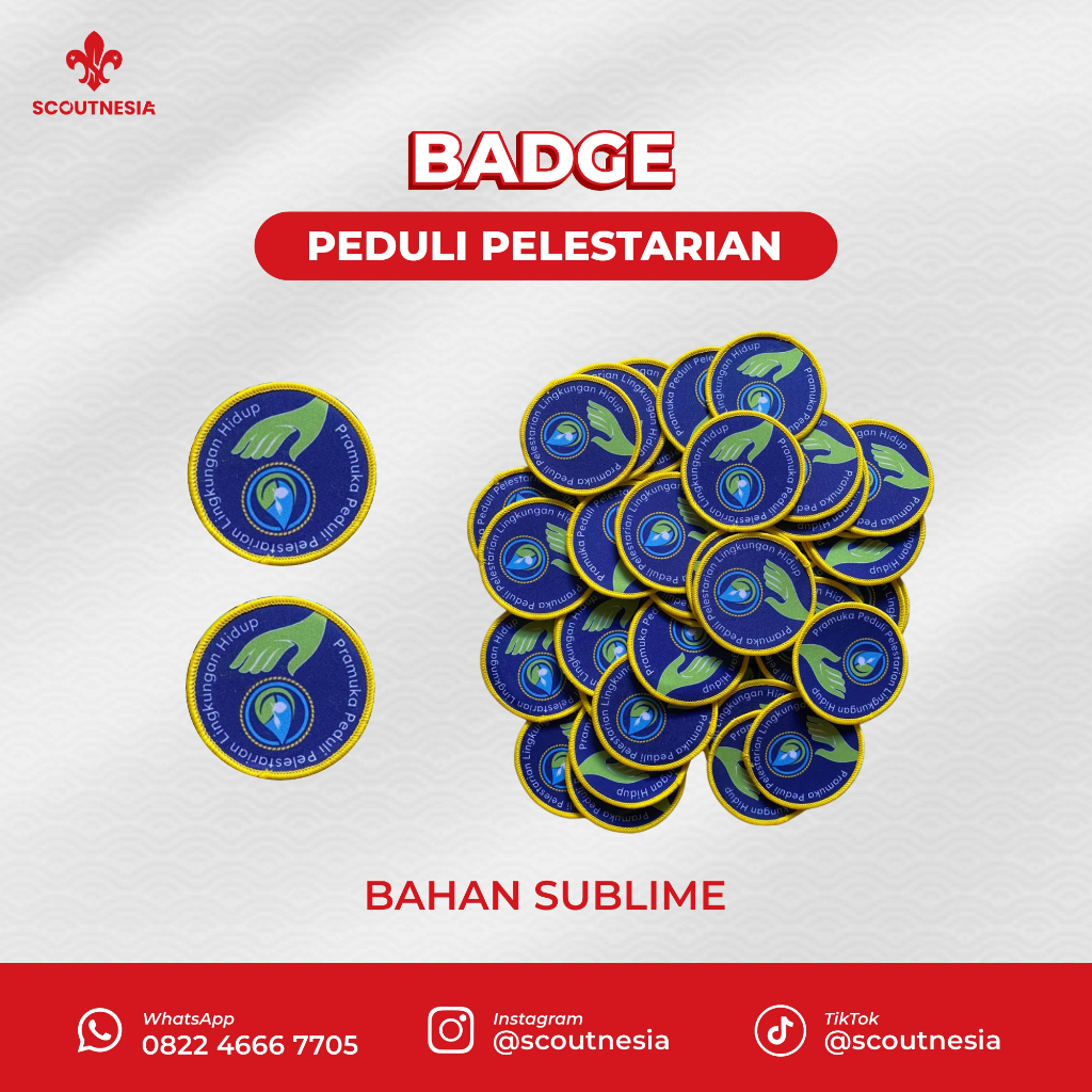 BADGE PRAMUKA PEDULI PELESTARIAN LINGKUNGAN HIDUP
