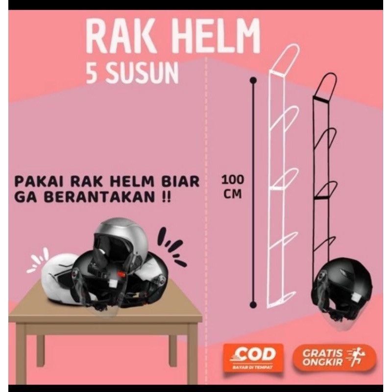 rak helm / Gantungan Helm / Rak Helm susun / Gantungan Helm susun / Tempat Helm susun