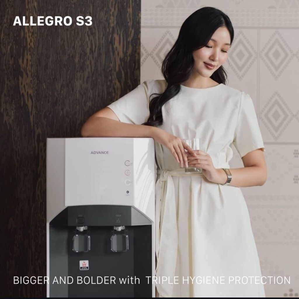 Advance Allegro S3 - Dispenser Tanpa Galon 13.9L Hitam