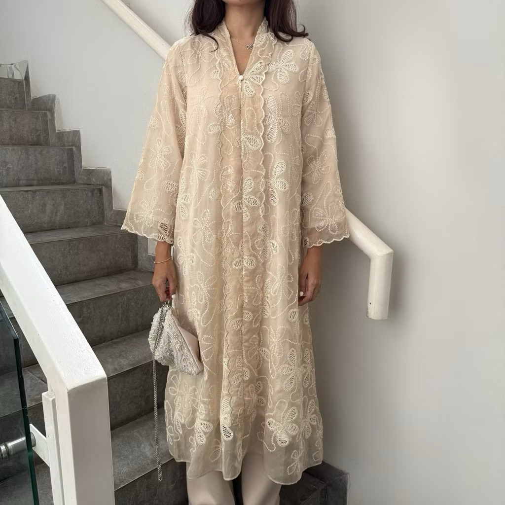 Tunik Nabo - Aara Organza Gold sand